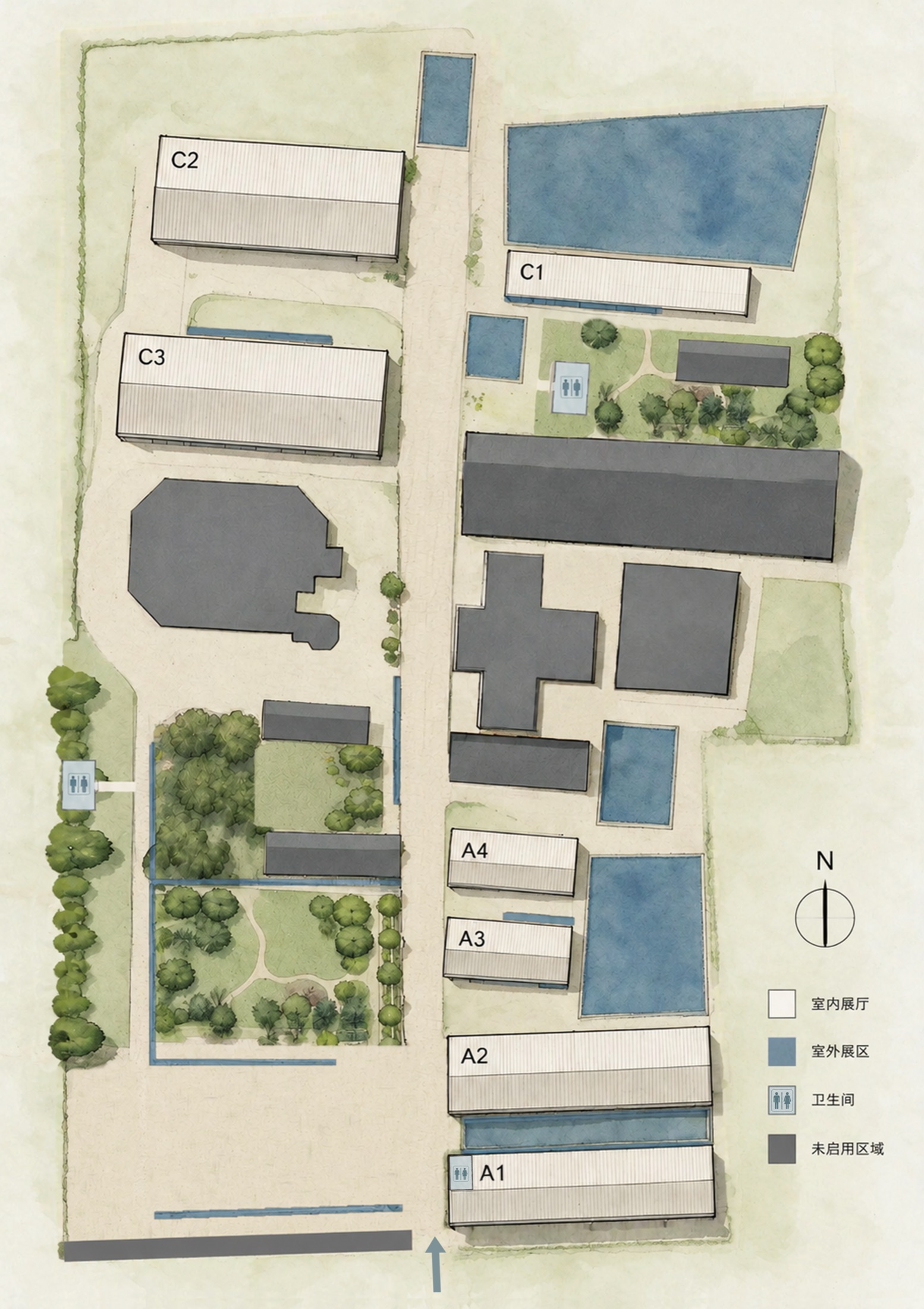 柴油机厂展区总平面图 / Diesel Engine Factory Site Map